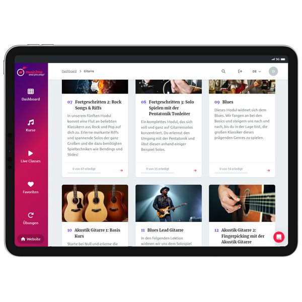 music2me Guitar - 1 Monats-Zugang (ESD)