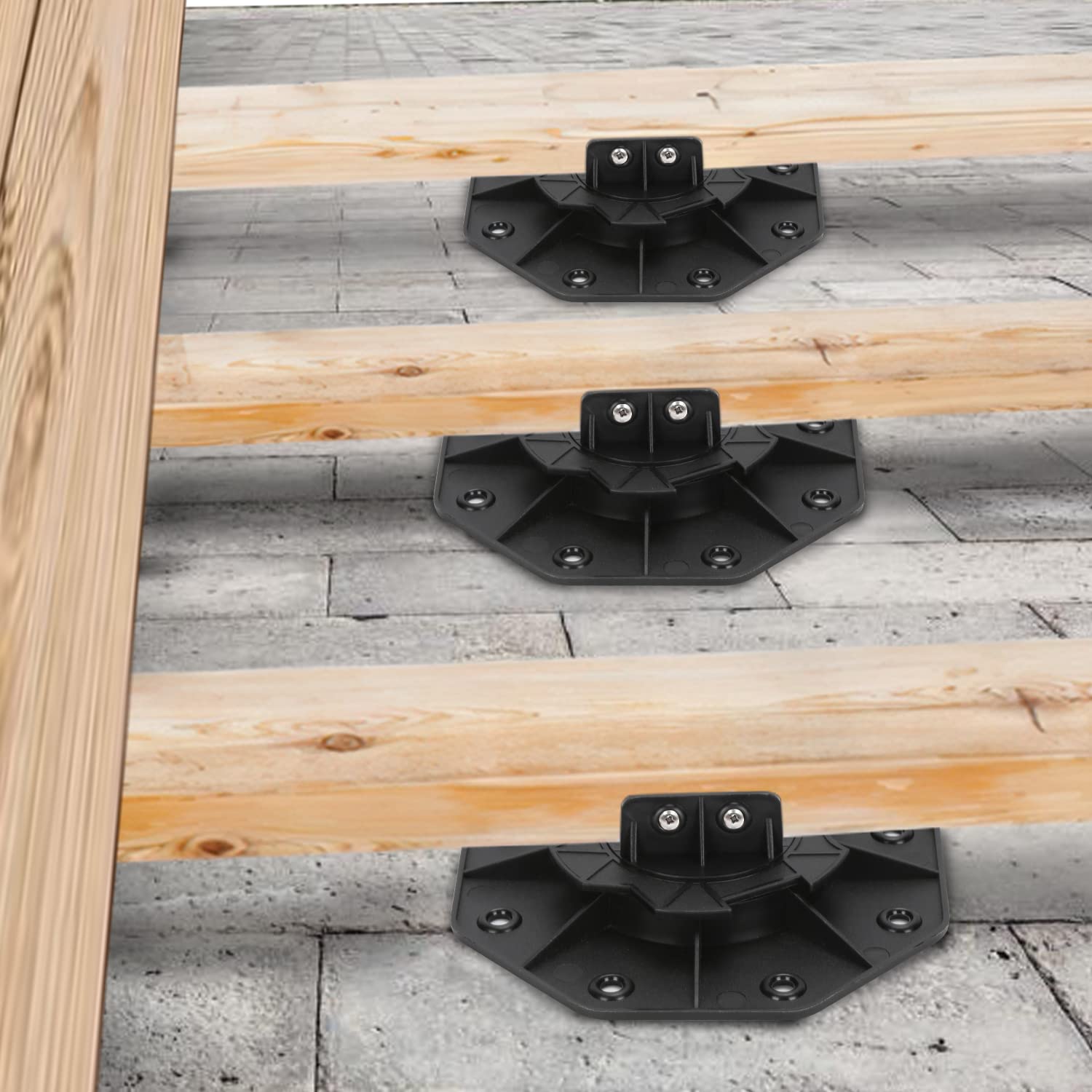 Stelzlager Terrassenlager, 50 Stück Höhenverstellbar 60-140mm Stellfüße Terrassenlager, Plattenlager Terrassenplatten für Terrassendielen Unterkonstruktion, WPC