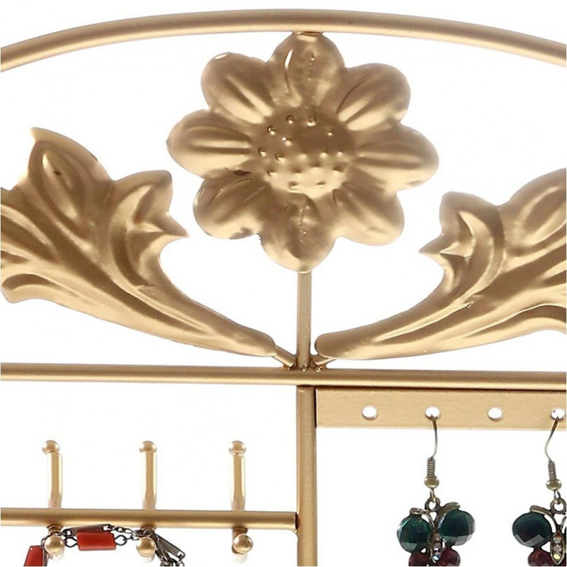 Porte bijoux porte bijoux cadre mixte corbeille baroque avec panier Doré