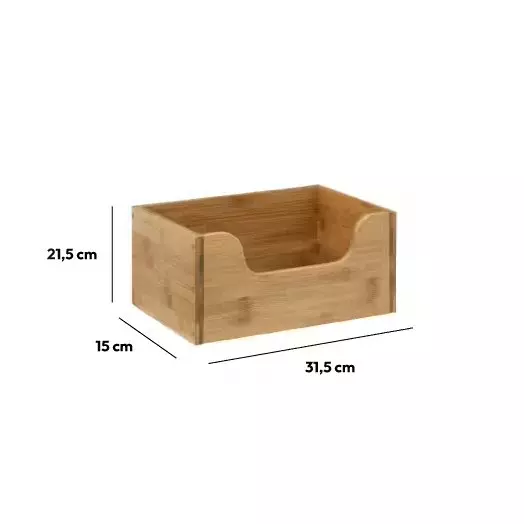 Panier en bambou empilable (31 x 21 cm) Siao Naturel