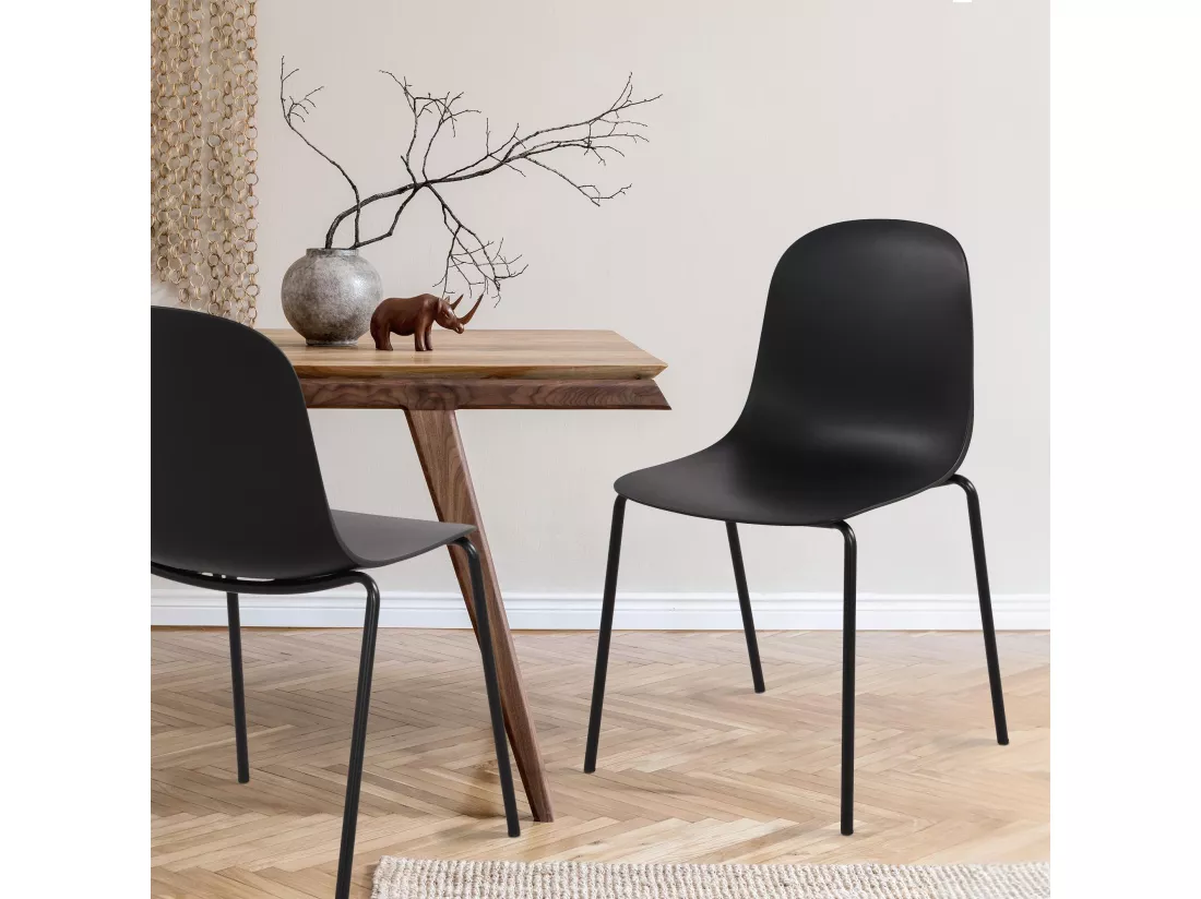 Chaise de conférence - Plastique - Noir - Hardin