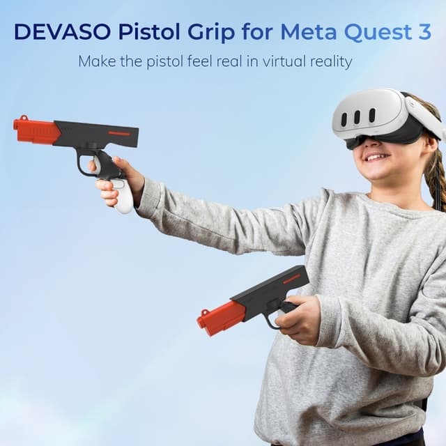 DEVASO For Meta Quest 3 VR Gaming Gun Shooting Game Håndtag