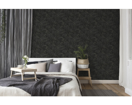 Vliesbehang 37991-1 Michalsky 4 - Verandering is goed Marmerzwart