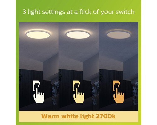 LED buitenplafondlamp 15W 1300 lm 2700K Ø 25 cm wit