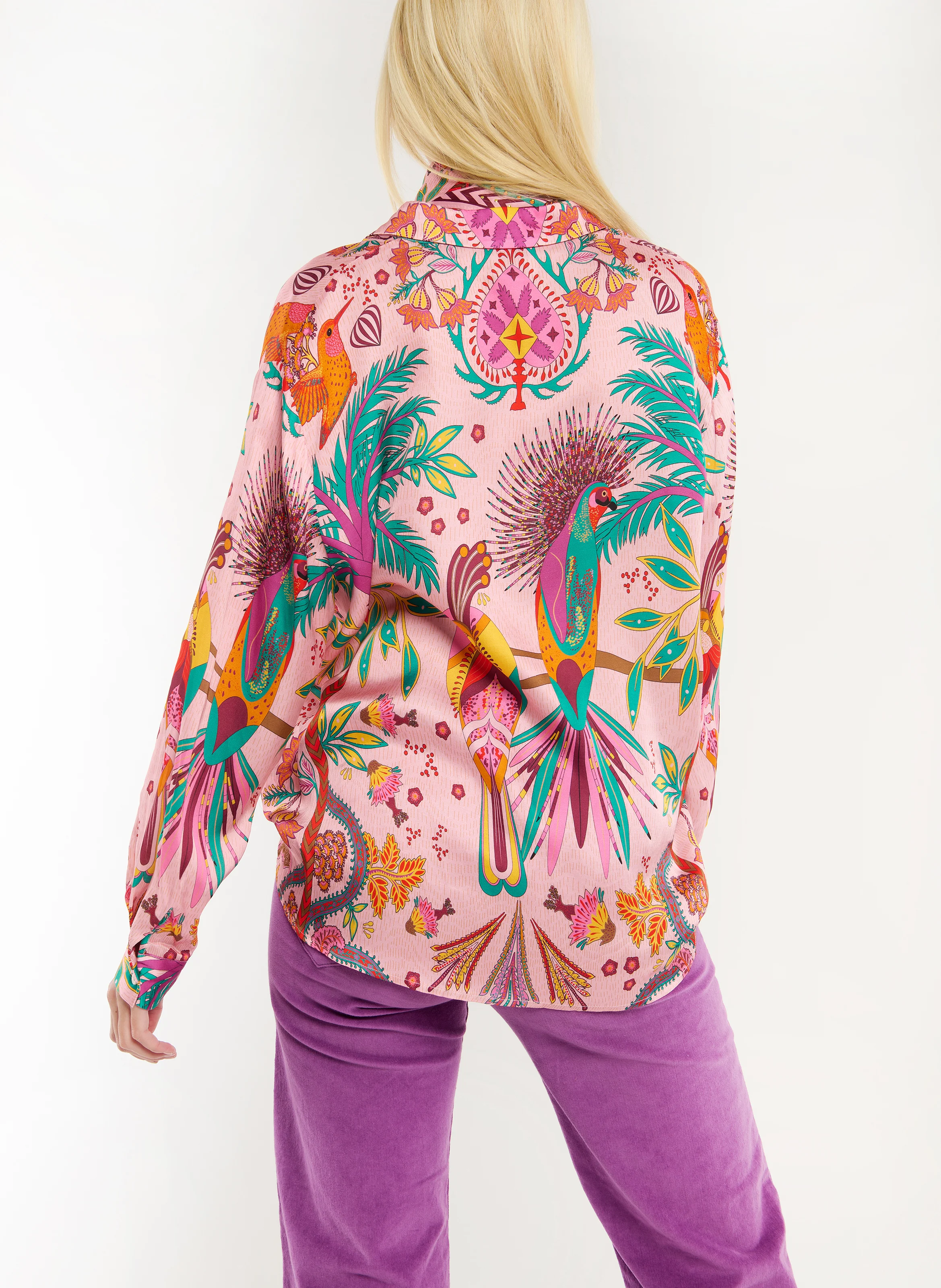 BONAVENTURE MAGIC INDIA - Chemise col classique imprimée | Rose