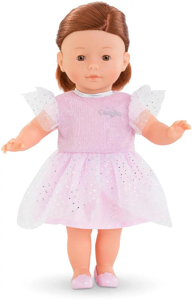 MA COROLLE - ROBE ROSE A PAILLETTES - VETEMENT POUR POUPEE - COROLLE VETEMENTS