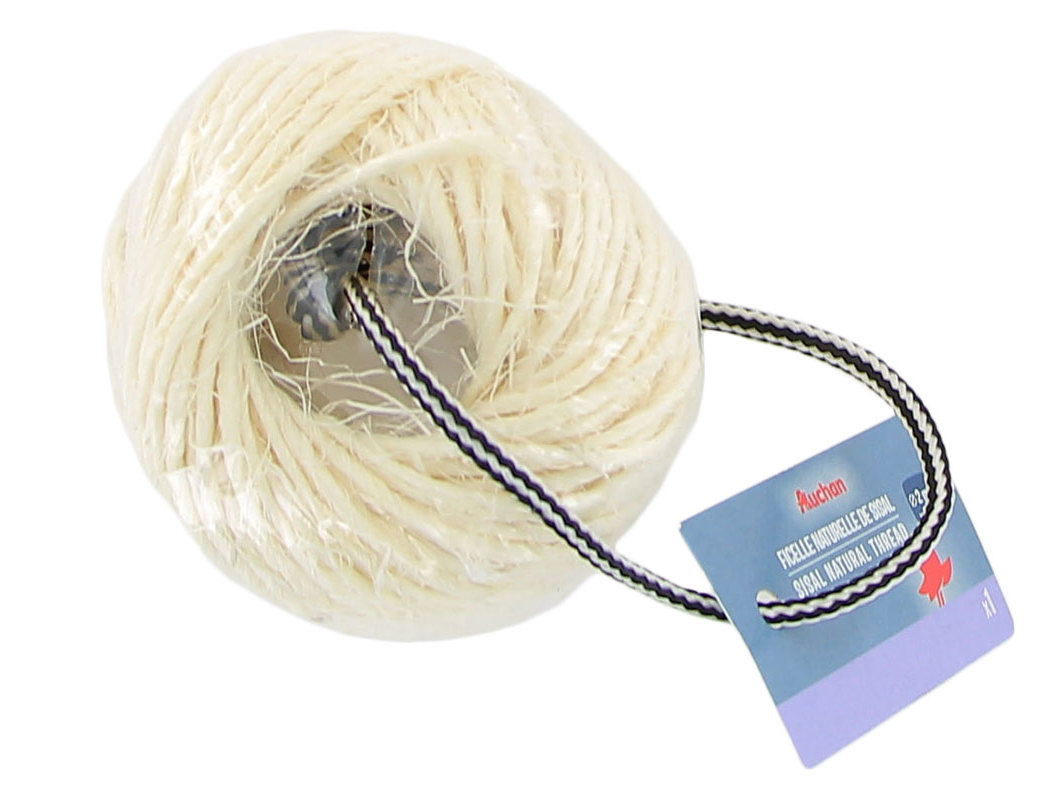 CORDEL DE SISAL AUCHAN NATURAL 2MMX20M