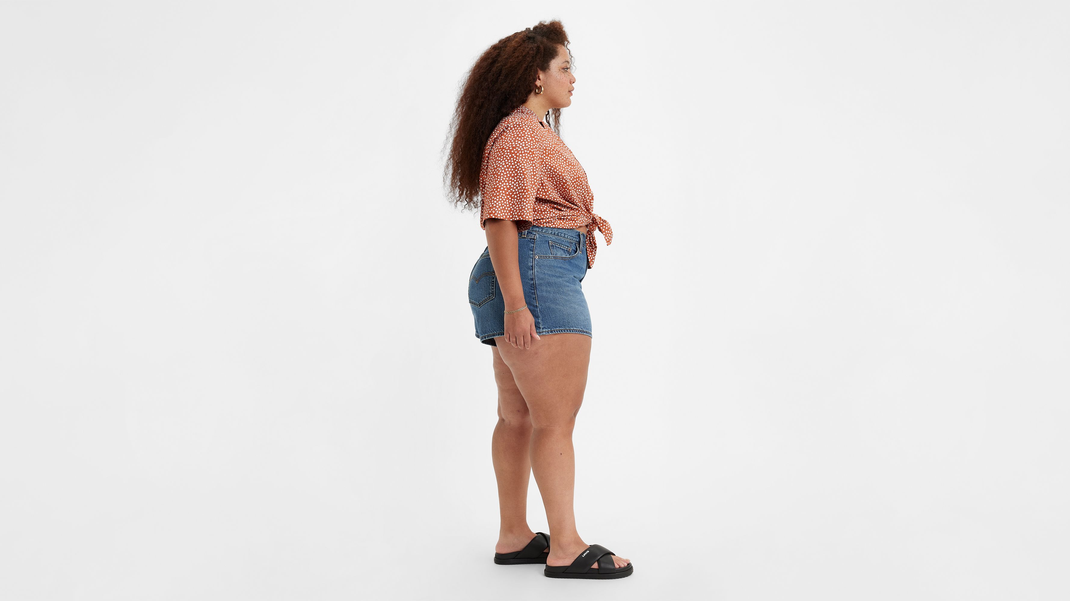 Short Mom ’80 (Grandes tailles) - Medium Indigo Worn In - Bleu