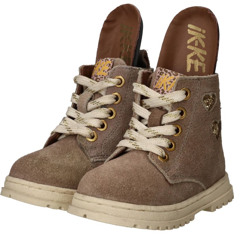 IK-KE Veterboots Taupe Meisjes