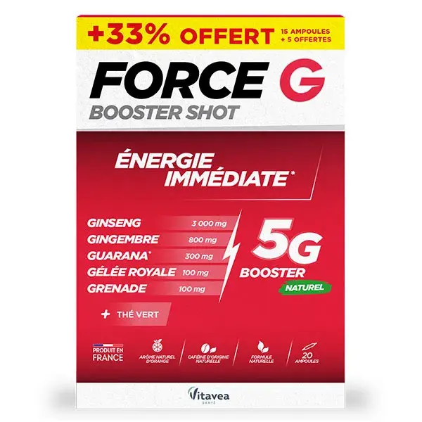Vitavea Force G Booster Shot Bio Energia Imediata - 20 ampolas