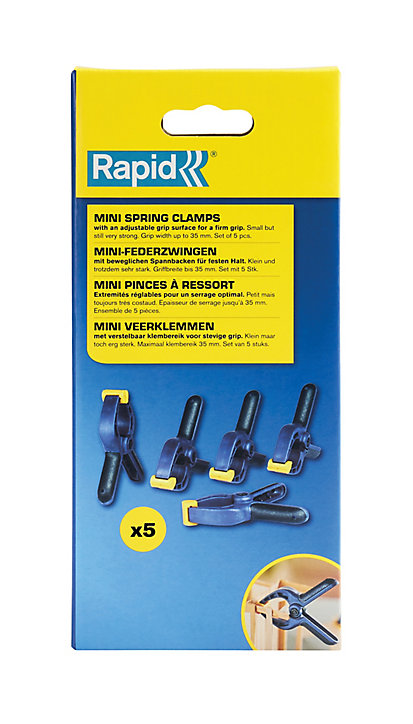 Mini pinces à ressort Rapid, lot de 5 pièces