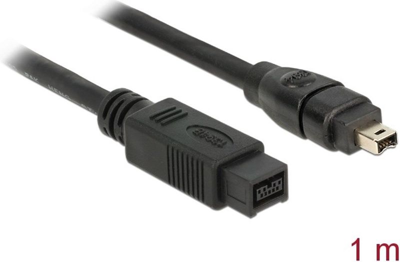 FireWire Kabel - 9-pins Man - 4-pins Man - 1 m - 28 AWG