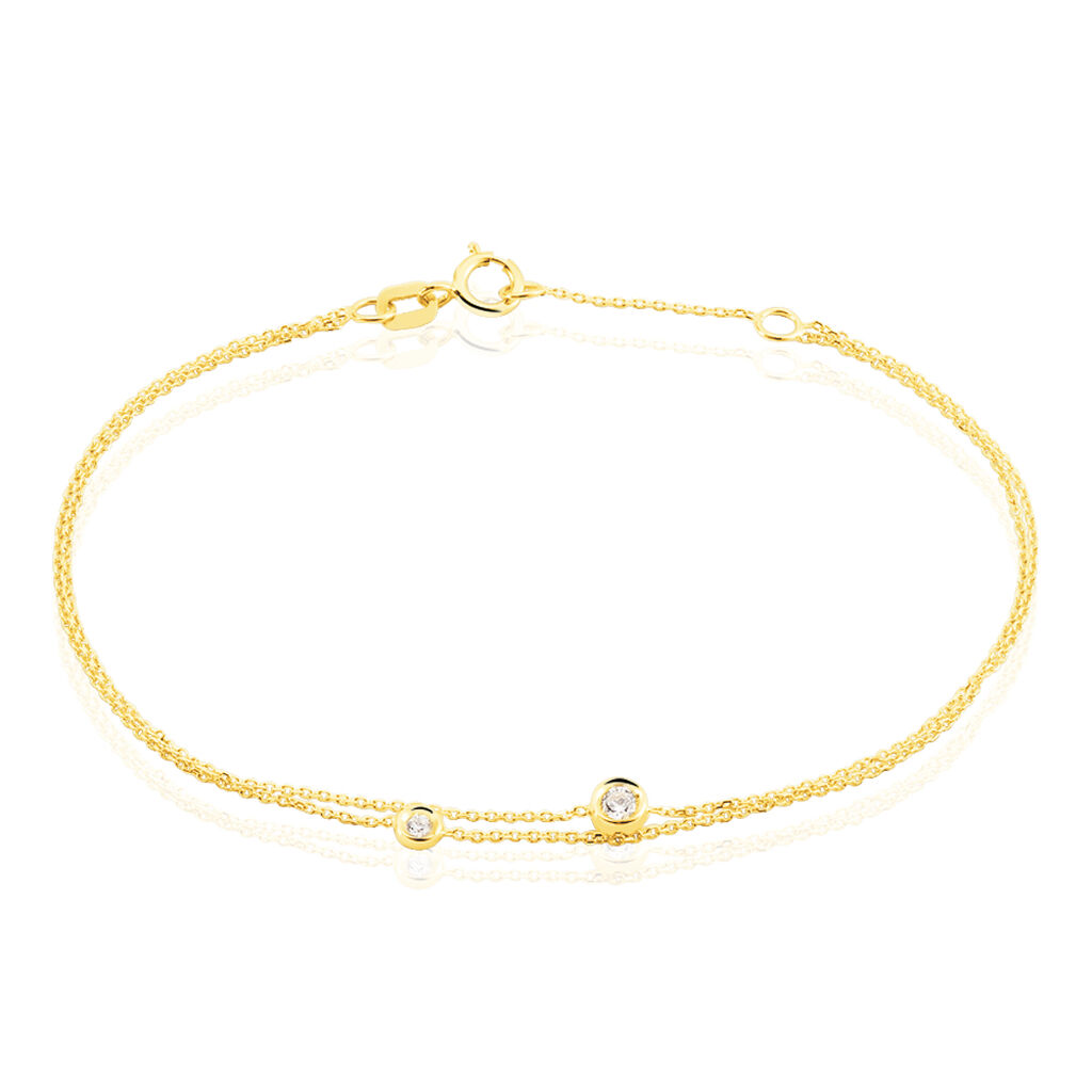 Bracelet Virguinia Or Jaune Oxyde De Zirconium