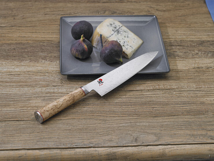 MIYABI 5000 MCD Birk Nakiri kniv, 17 cm Lysebrun