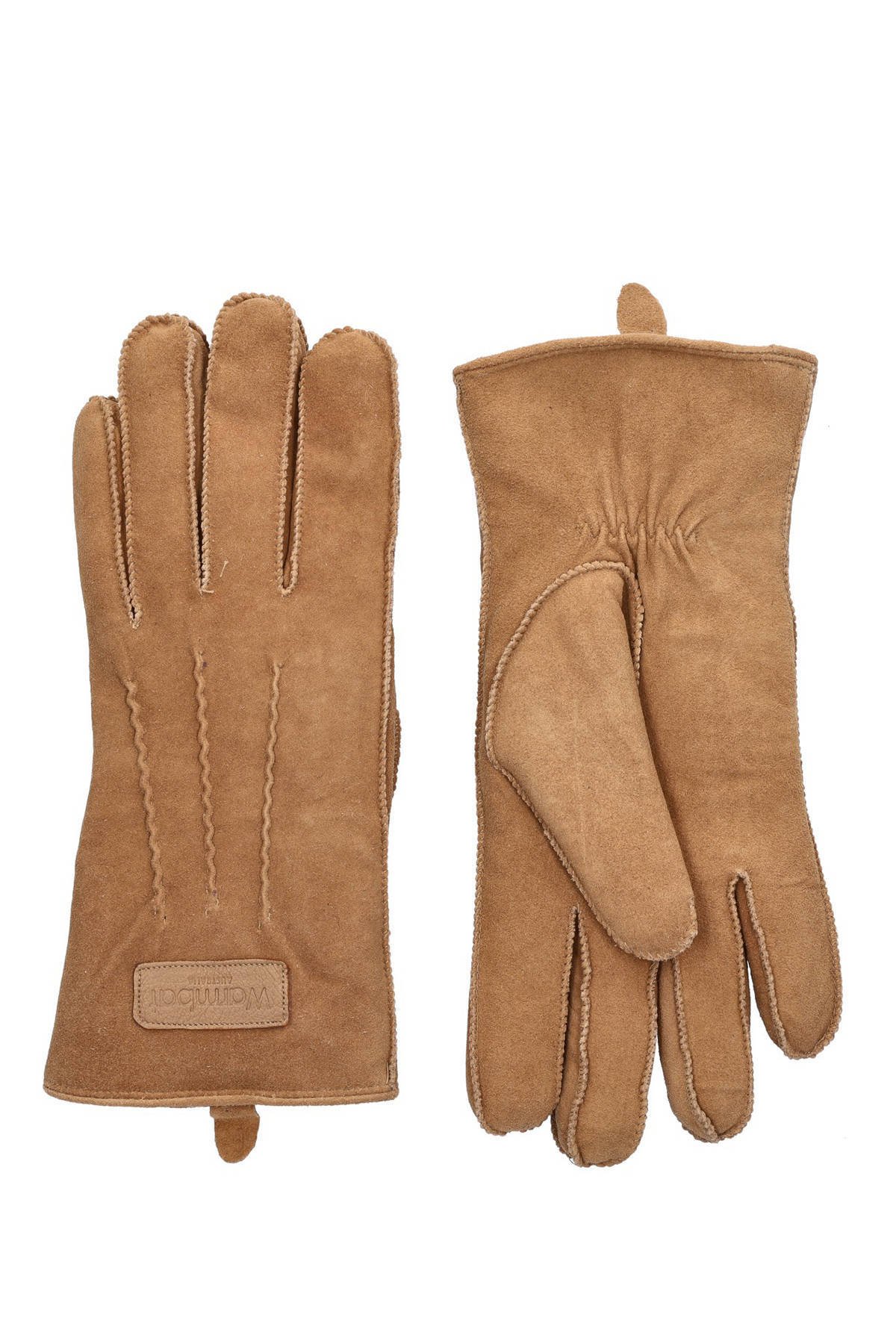 Warmbat Australia suède handschoenen cognac