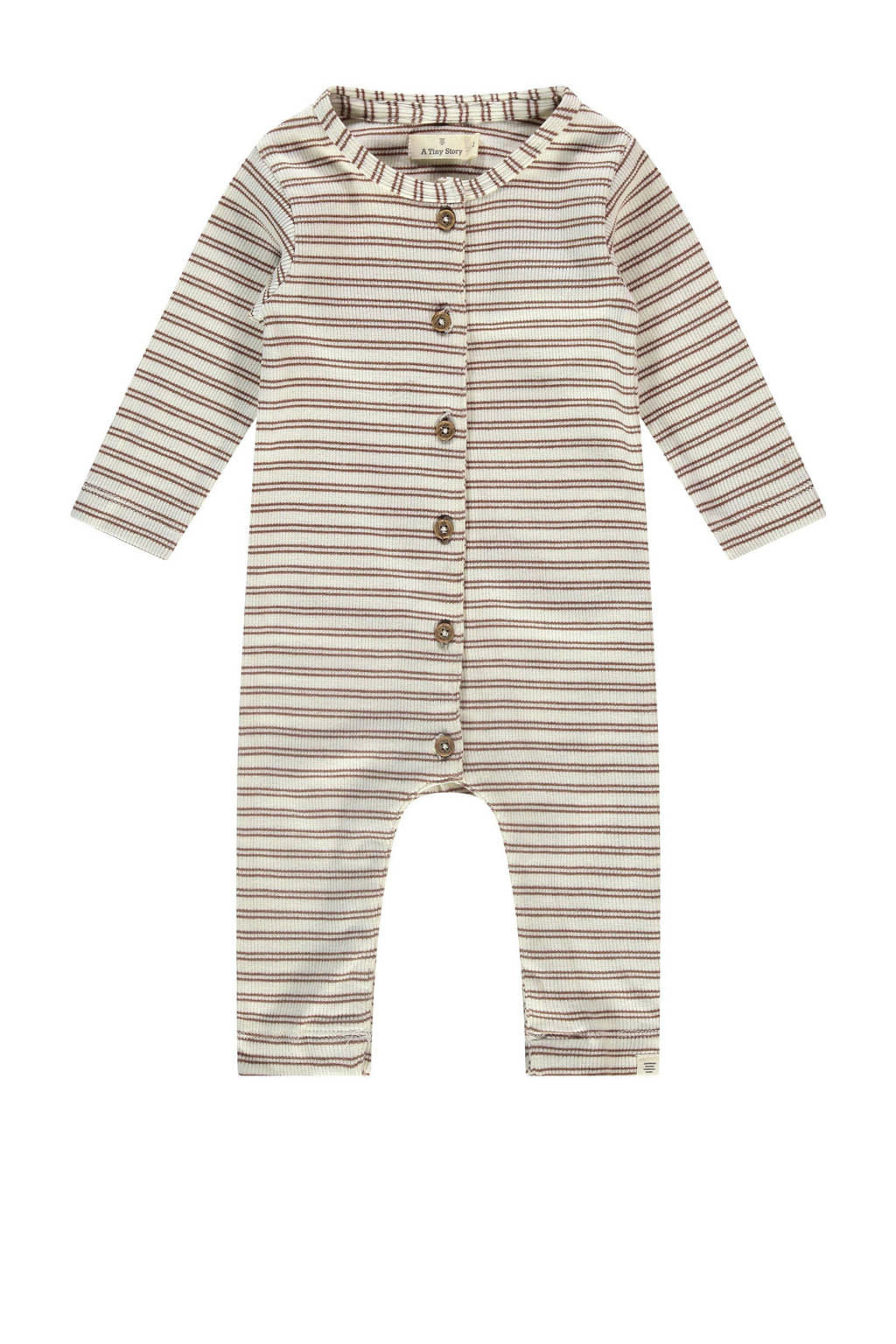 A Tiny Story baby gestreept boxpak bruin/ecru