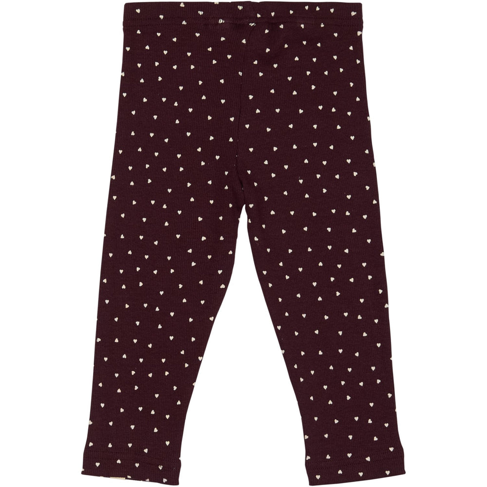 Køb Petit Piao Dark Grape/White Legging Modal Heart