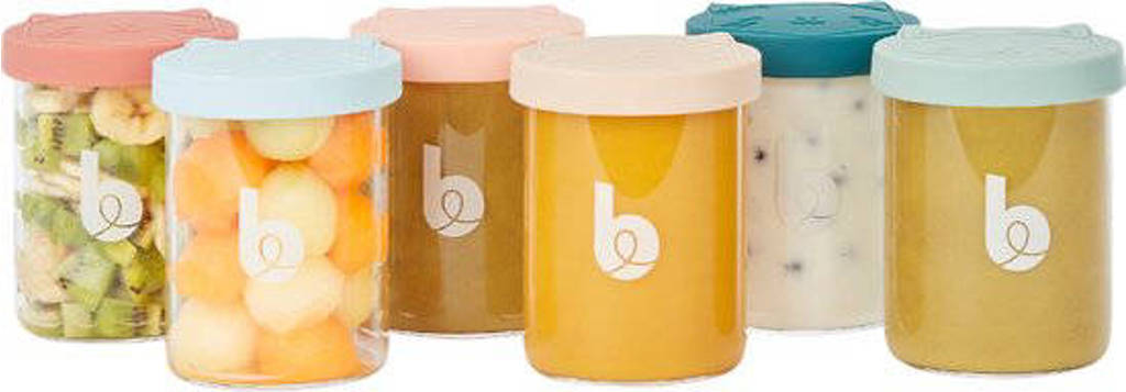 ISY Bowls 6 glazen bewaarpotjes 250 ml