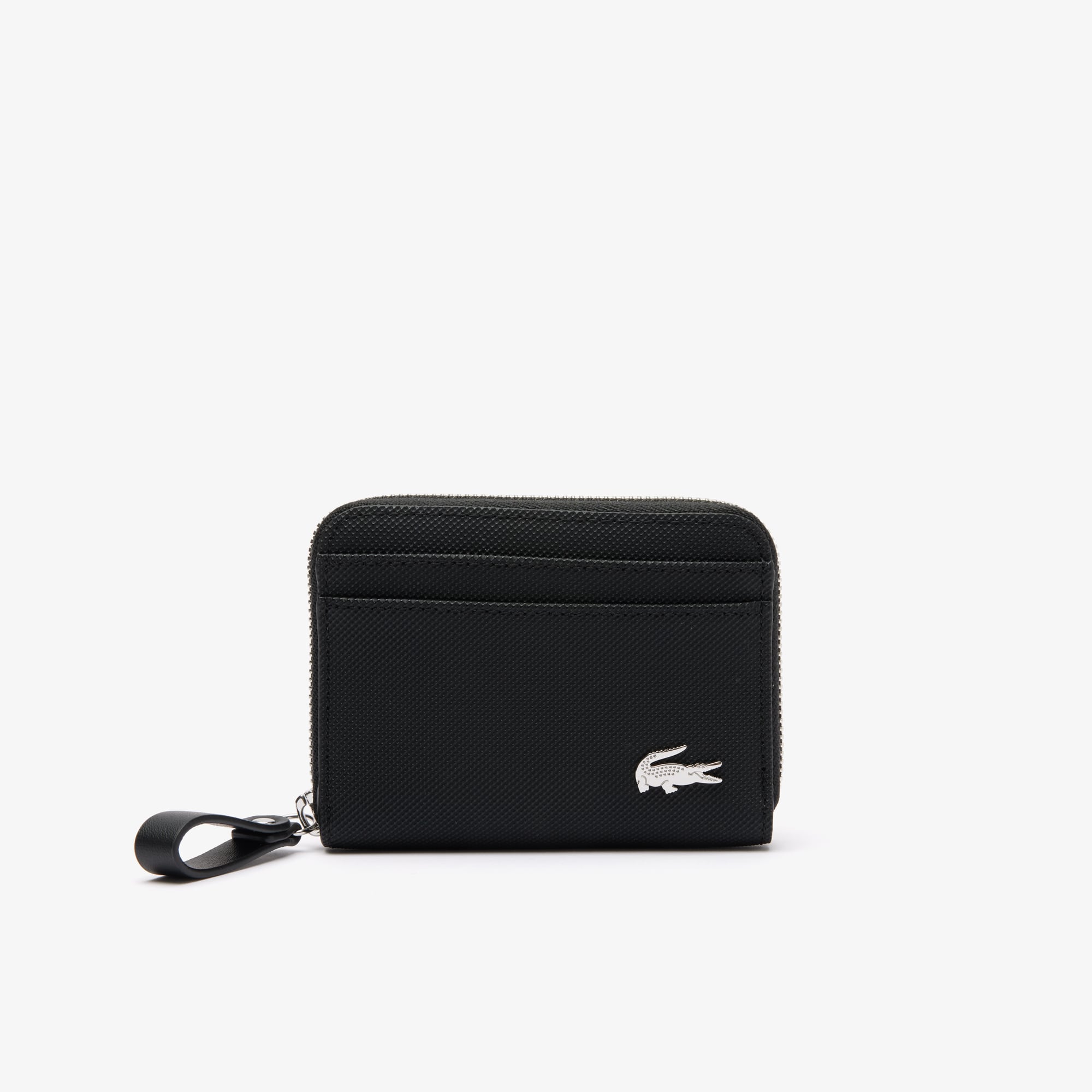 Porte-monnaie zip Daily Lifestyle en toile enduite Portefeuilles & Petite Maroquinerie - Noir - Lacoste - Femme