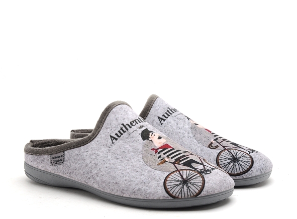 La maison de l espadrille chaussons homme 6746 5 gris