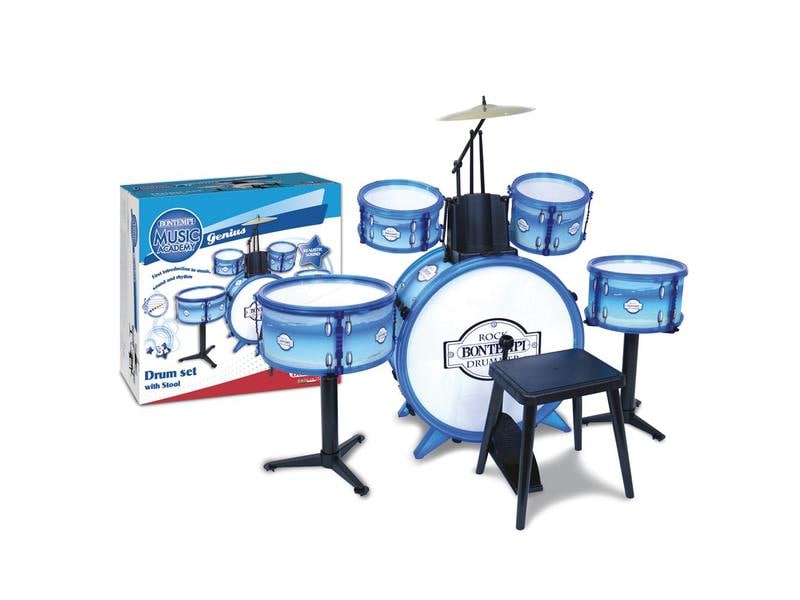 Bontempi Musikinstrument Schlagzeug blau Musikspielzeug