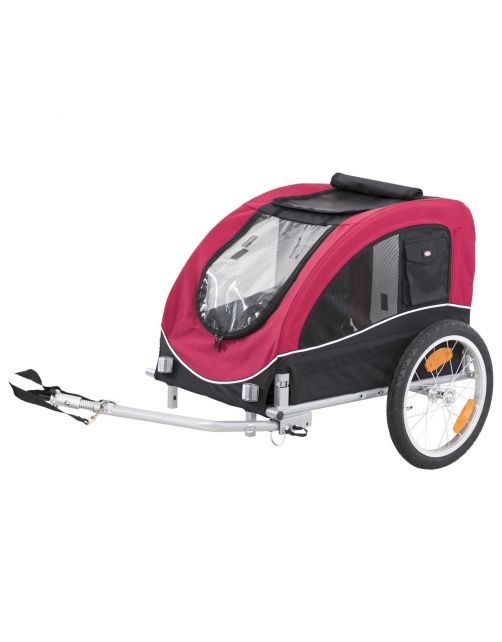 Trixie Fietskar - Hondenfietskar - 63x68x75\/137 cm Zwart Rood Tot 22 Kg Medium