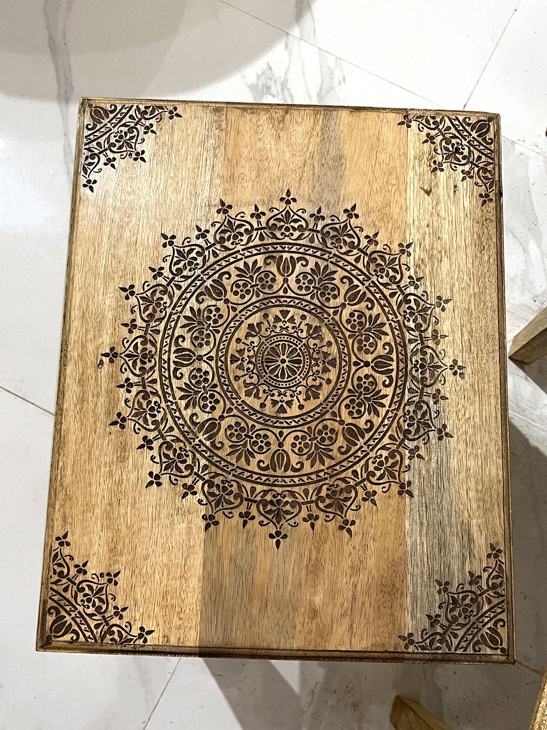 2er-Set Beistelltisch 'Yantra', Mangoholz von fischer's lagerhaus
