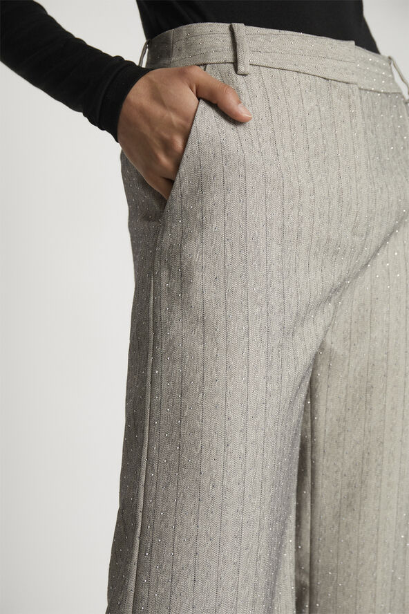 MUNTHE EILEEN Sparkly Pinstriped Pants Grey