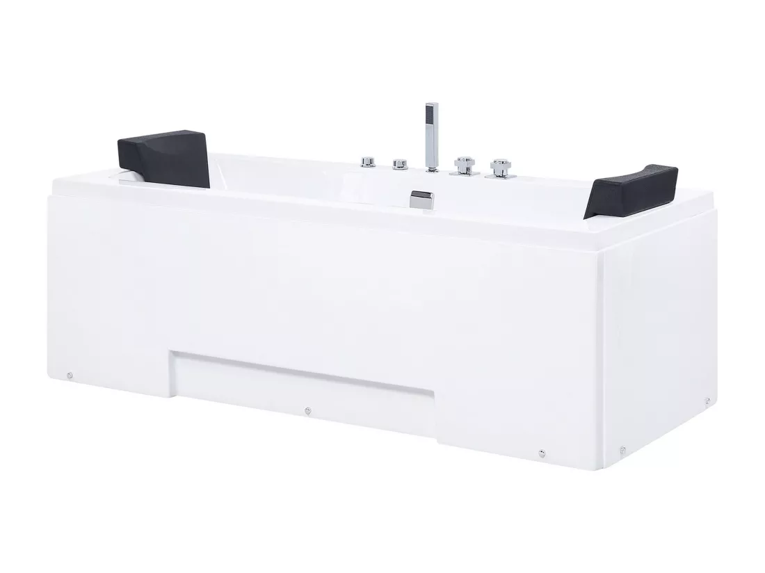 Baignoire balnéo blanche 170 x 75 cm avec LED GALLEY