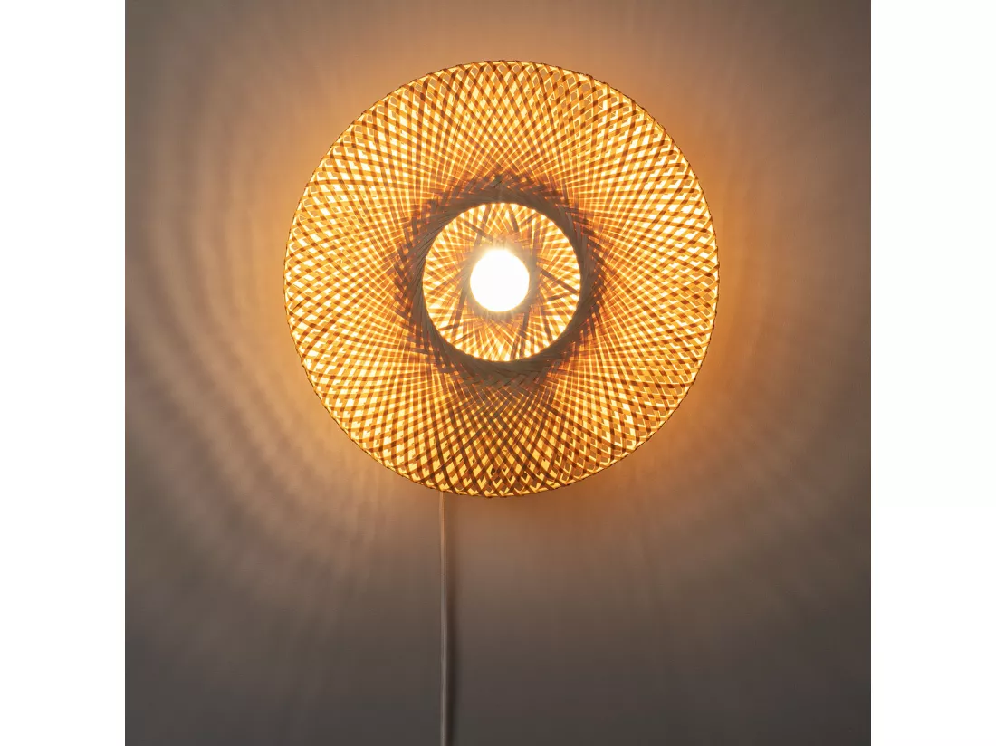 Lampe Murale Bambou Manen Naturel