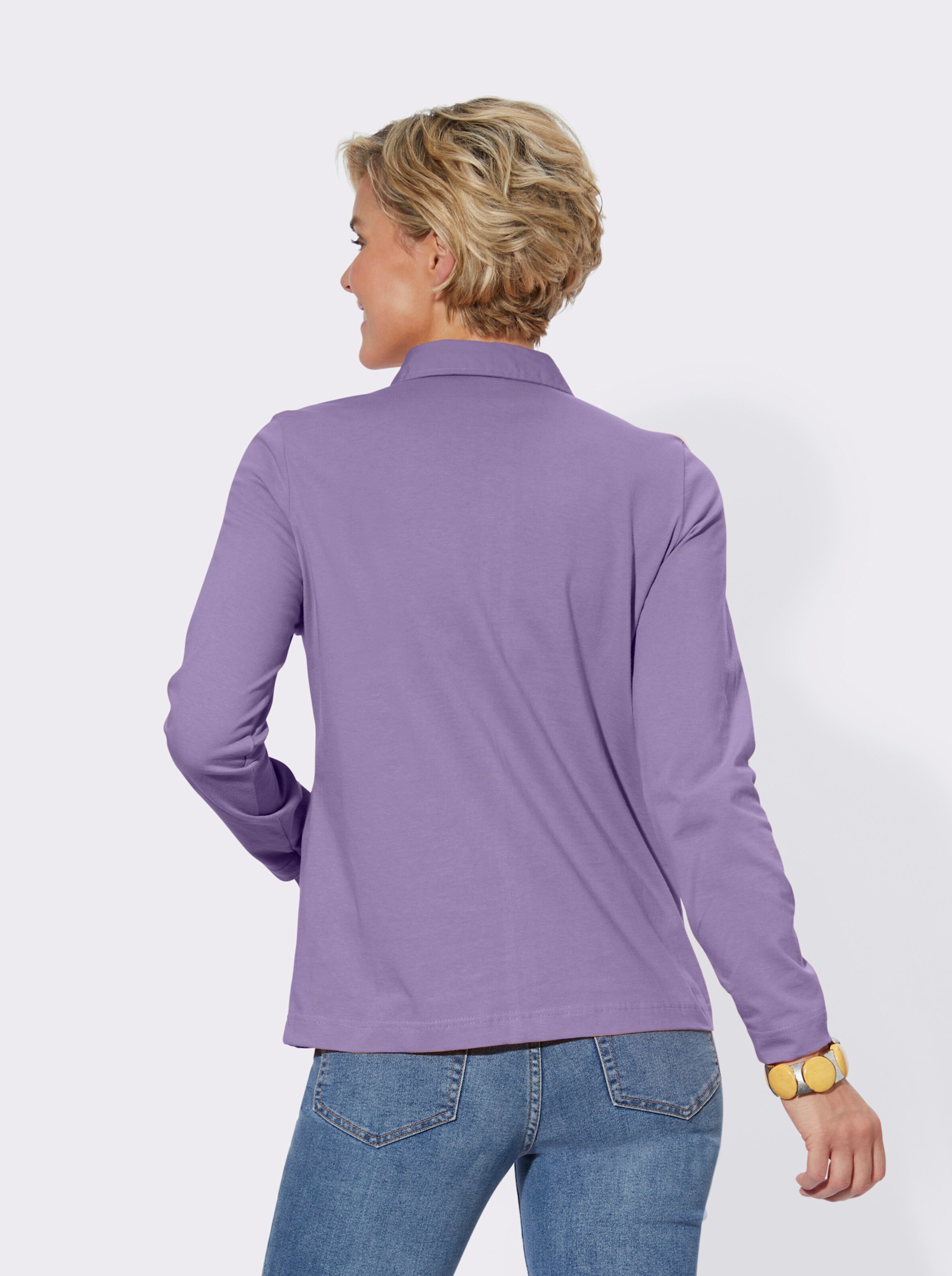 Langarm-Poloshirt