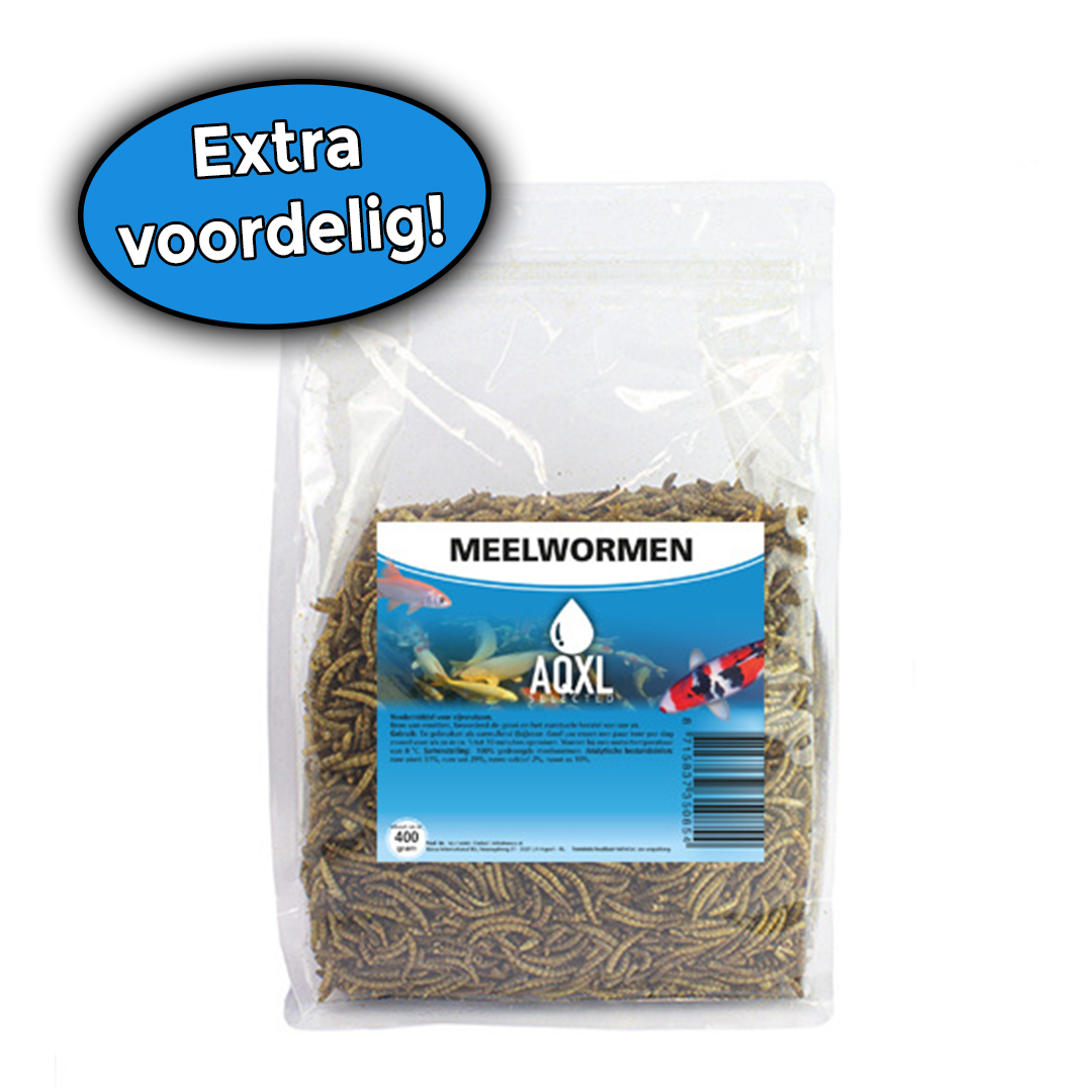 AQXL Selected Meelwormen visvoer M 400g | Vijver