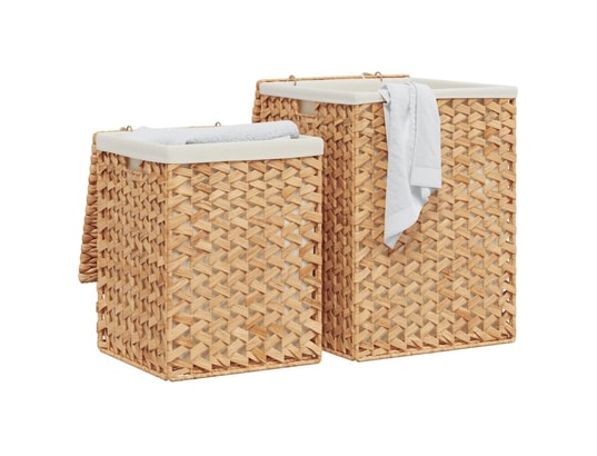 VIDAXL - Paniers à linge 2 pcs hyacinthe d'eau