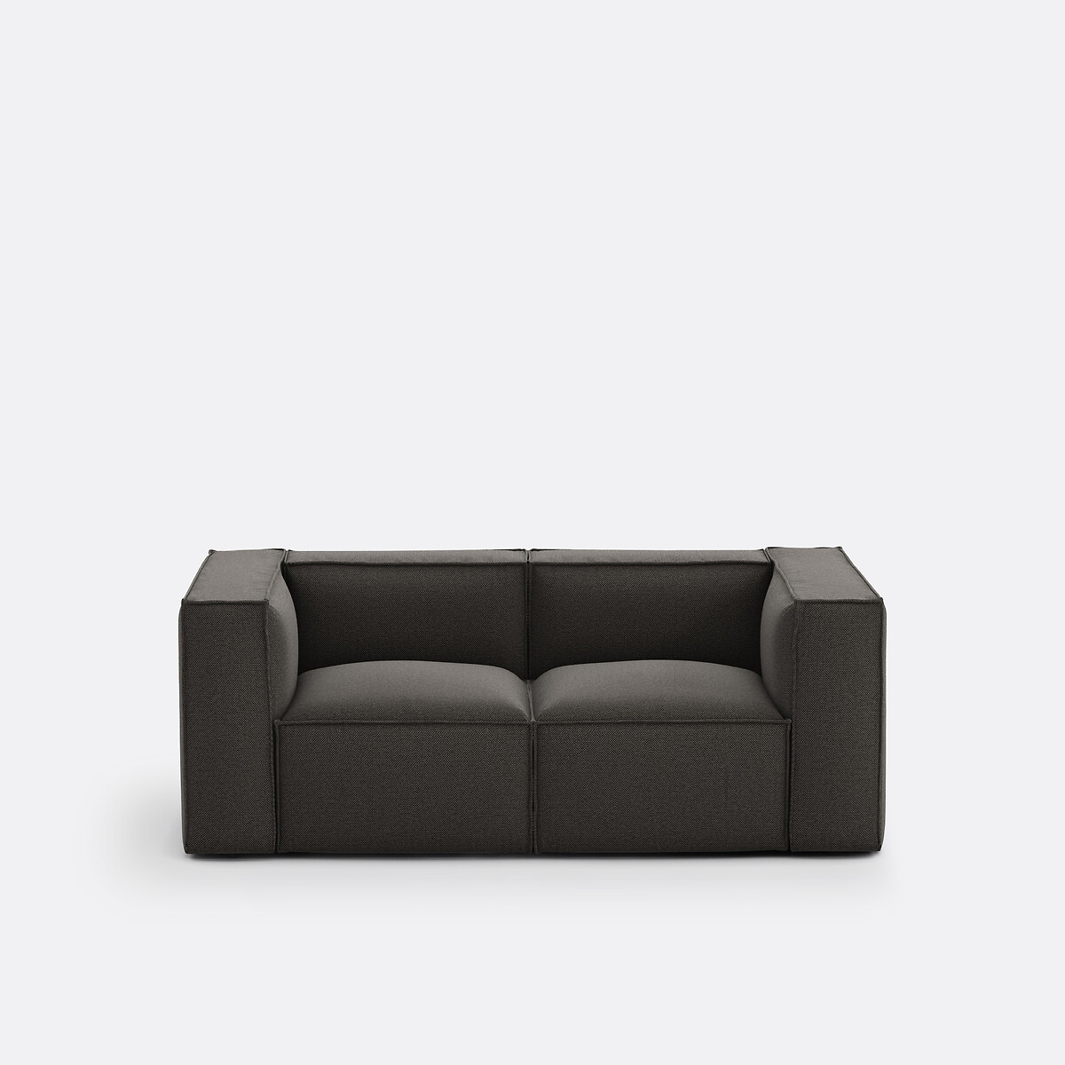 LA REDOUTE INTERIEURS<br>Banco modular, 2 espinhas, tecido terra texturizado, Seven