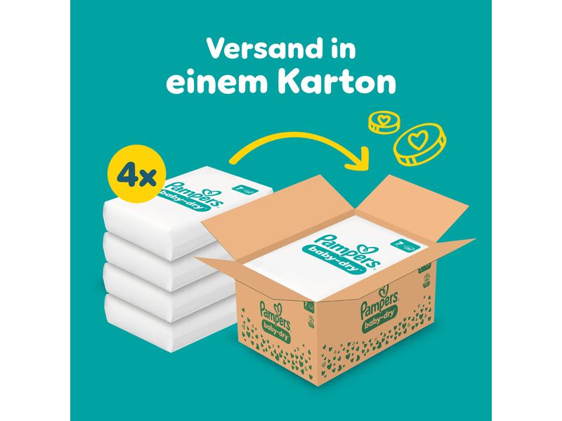 Pampers Windeln Baby Dry Extra Large Grösse 7 Monatsbox 15  kg, 132 Stück