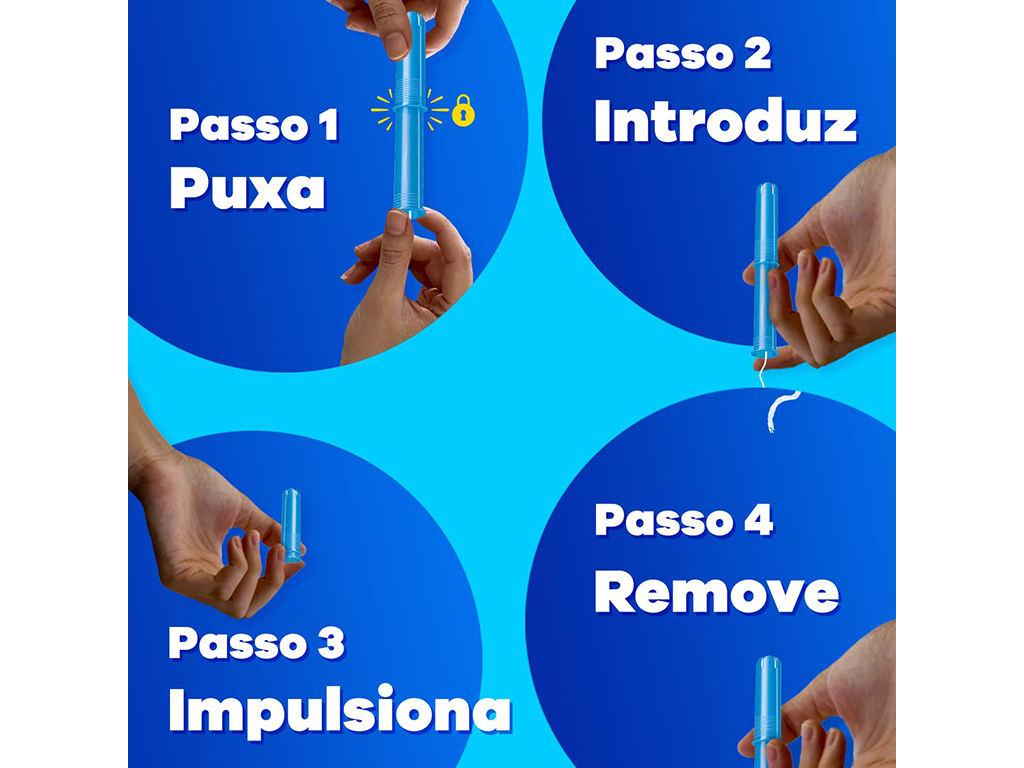 Tampões Compak Regular com Aplicador Tampax 22 un