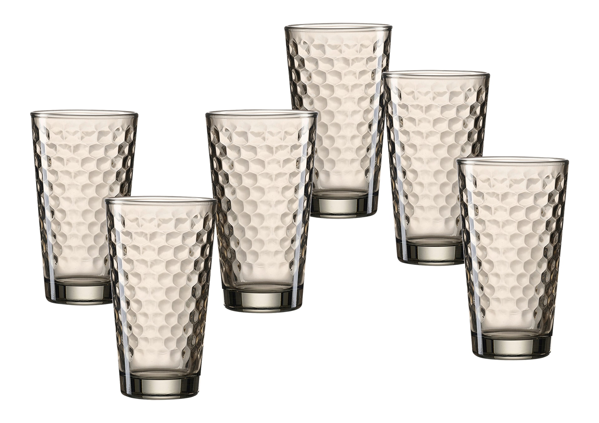 Ritzenhoff & Breker Longdrinkglas FAVO 6er Set 400 ml smoke Glas