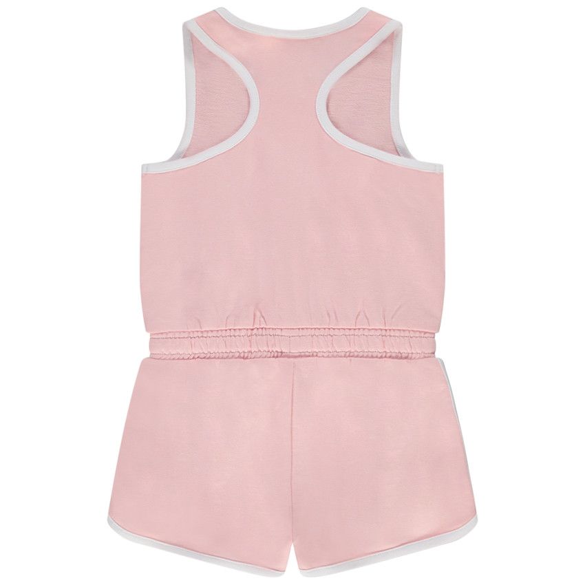 Combishort sans manches puff print flamand rose pour fille - Rose