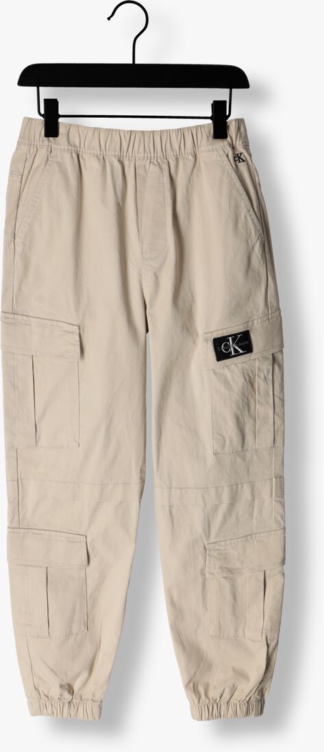 CALVIN KLEIN beige calvin klein cargobroeken multi-pockets cargo woven pants