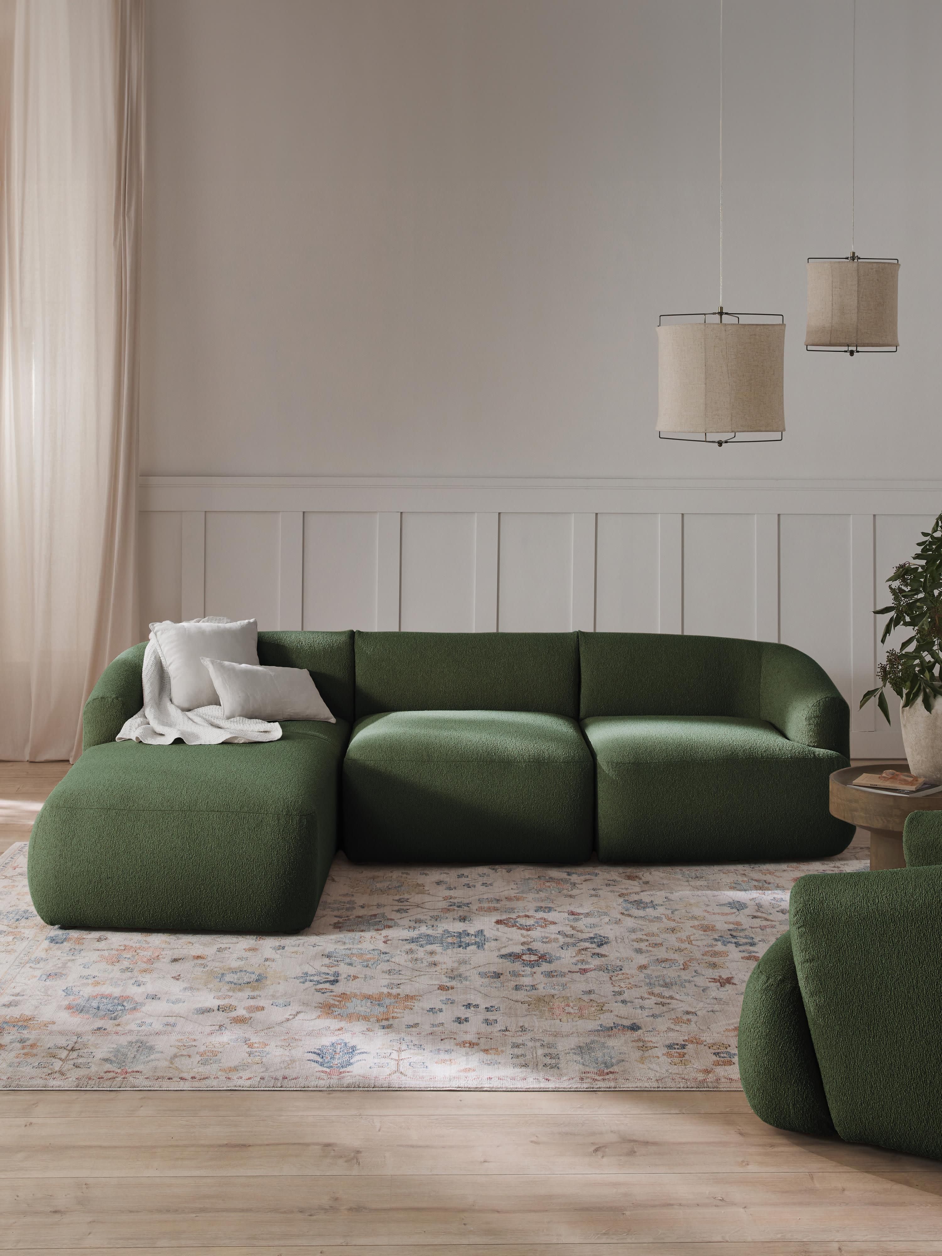 Modulaire bouclé hoekbank Sofia (3-zits)