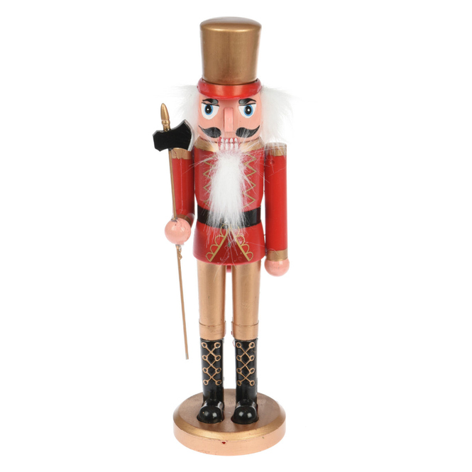 Deko-Nussknacker - aus Holz - ca. 28 cm - 1 Stück