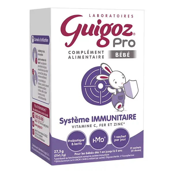 Suplemento alimentar Guigoz Pro para o sistema imunológico - 21 sachês