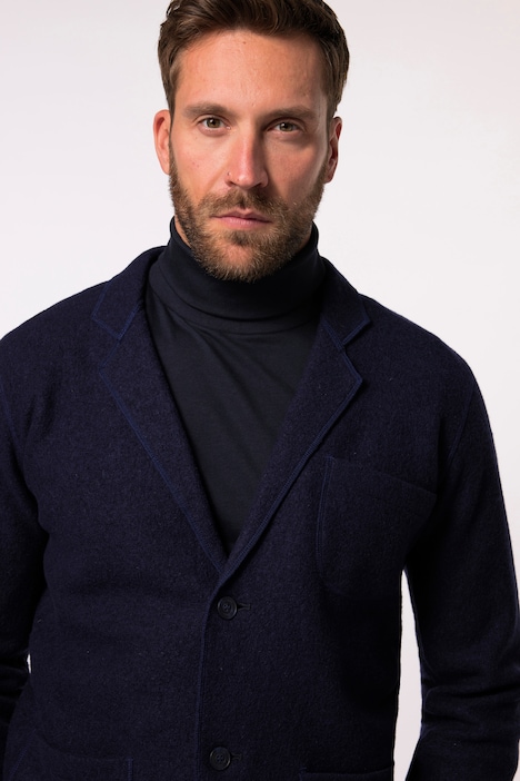 JP 1880 Stricksakko, Wollstrick, Reverskragen, bis 7 XL