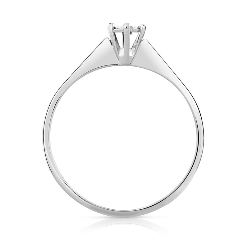Solitaire or 750 blanc diamant