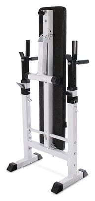Banc de musculation avec support de barres pliable réglable charge max 200 kg banc de poids d'entraînement fitness 01_0000214