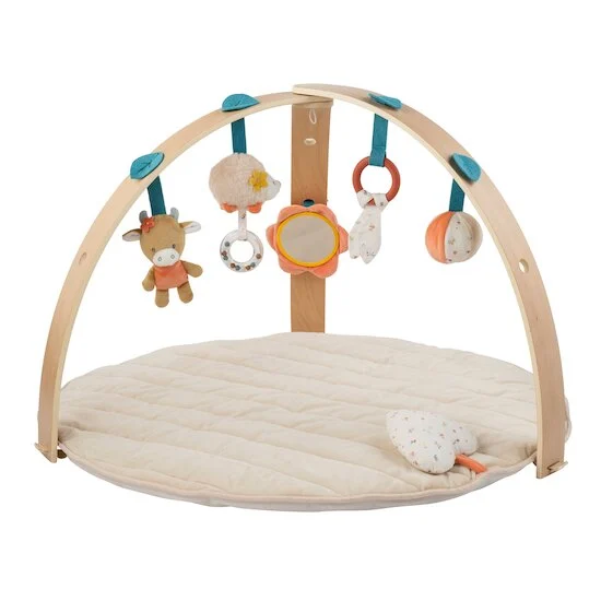 Mila, Zoé & Lana Tapis d'éveil avec Arches en Bois   Beige Sable        de               Nattou