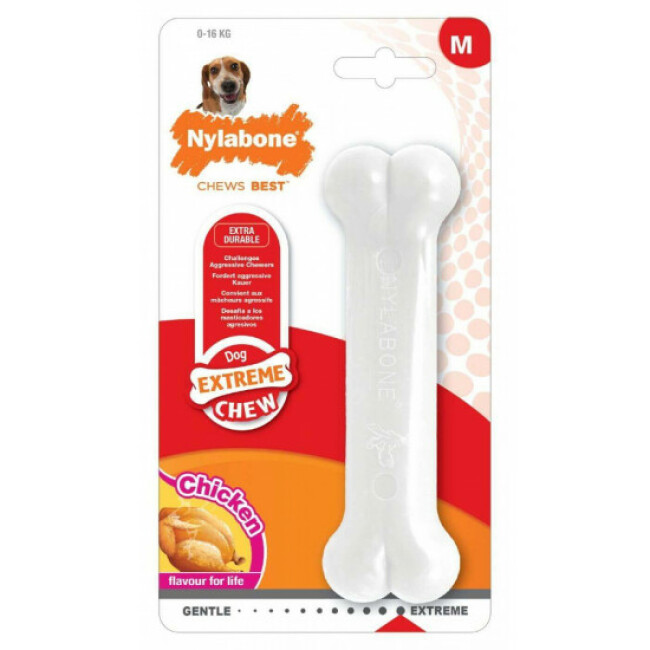 Jouet à mâcher pour chien Nylabone Dura Chew Extreme goût poulet