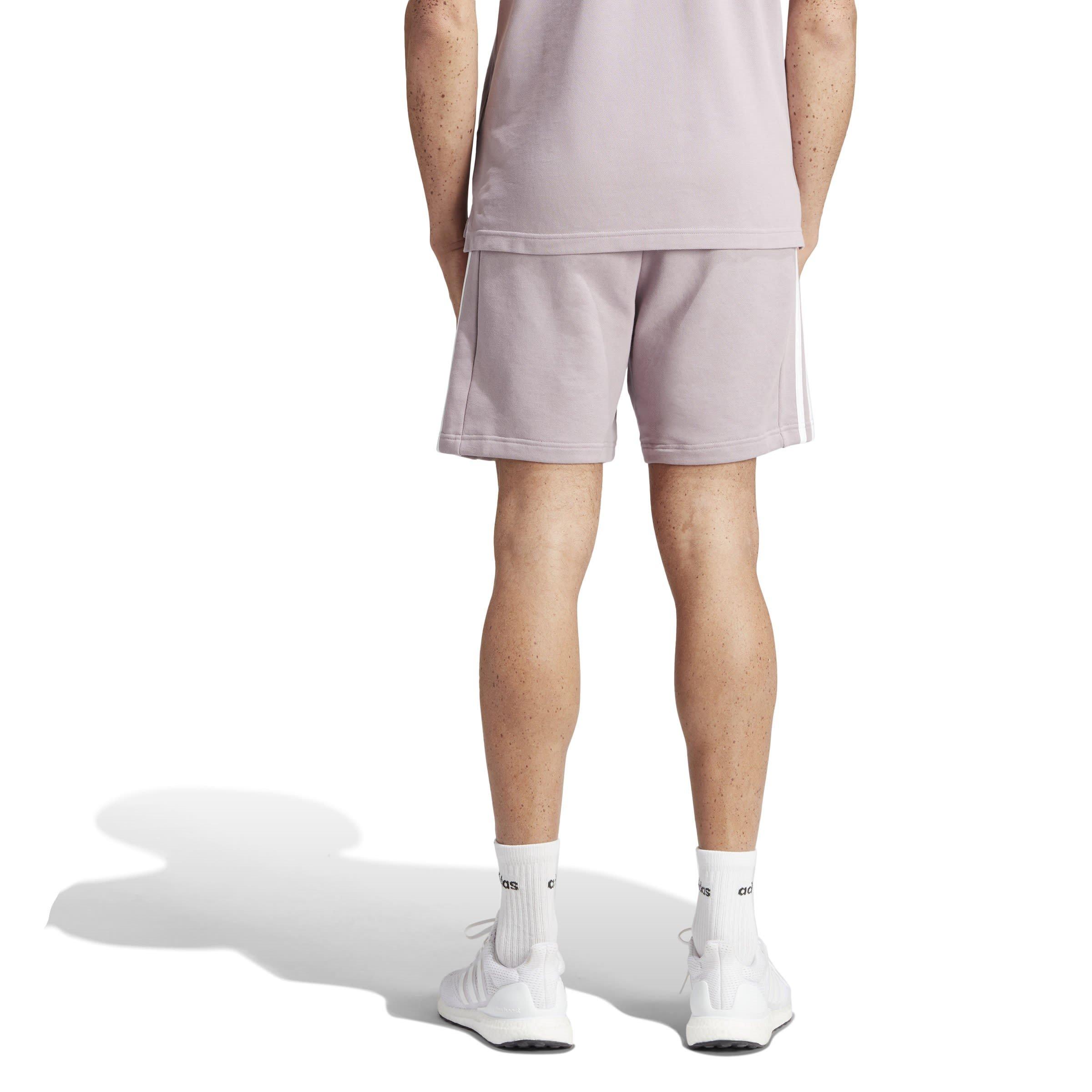 adidas Essentials 3 Stripe Fleece Shorts Mens