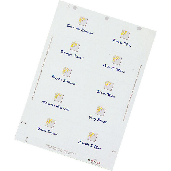 Durable Bristols pour badge - Planches A4 à imprimer - Boîte de 200