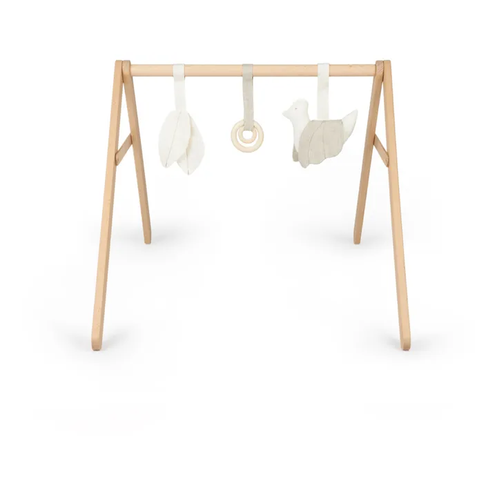 Nobodinoz Arche d'éveil en bois et ses jouets - Lin français | Beige